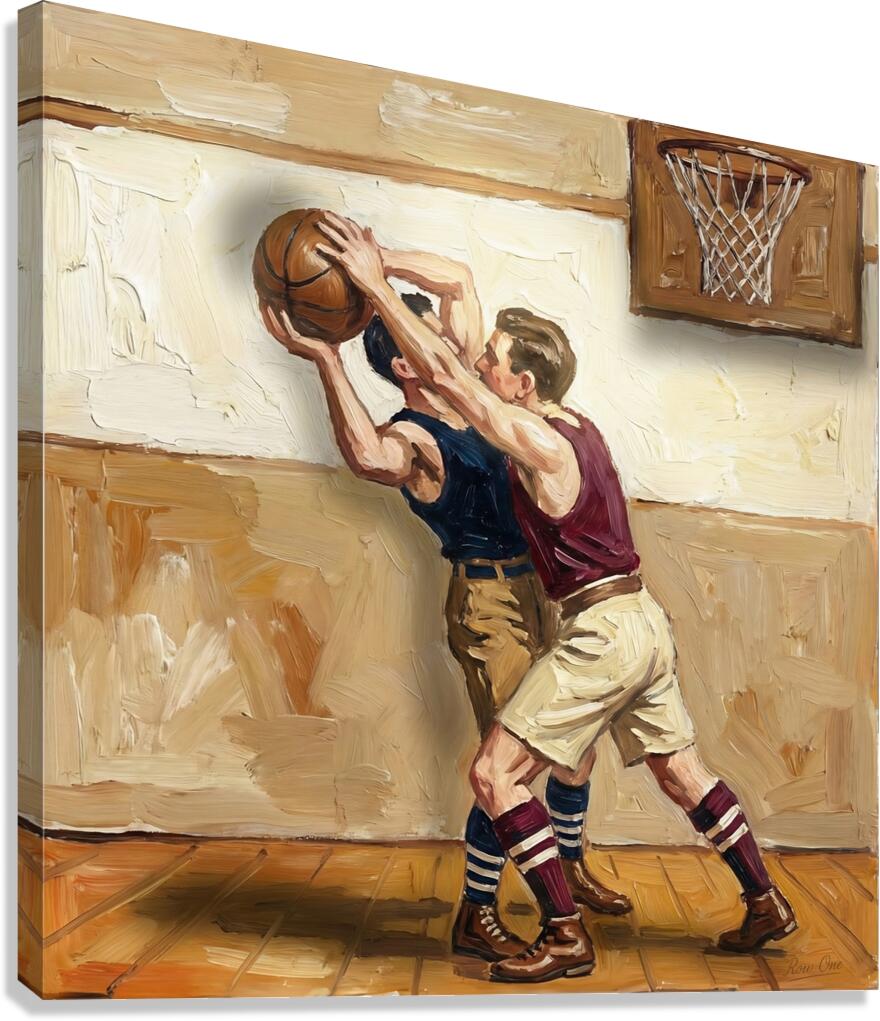 Early 1900s Basketball Players Art by Row One Brand Wall Art