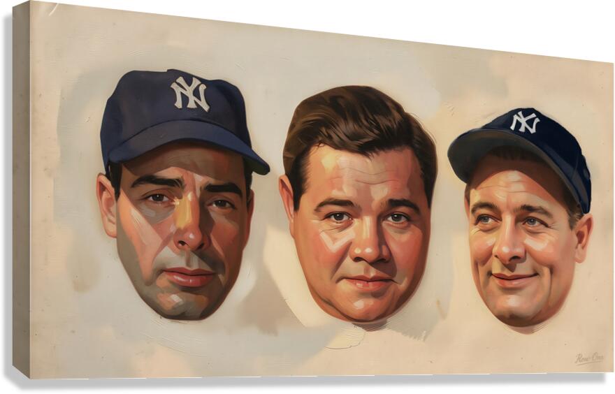 Three Yankee Legends Canvas Print