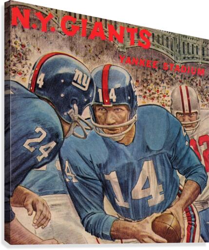 1963 New York Giants Football Program Art  Canvas Print