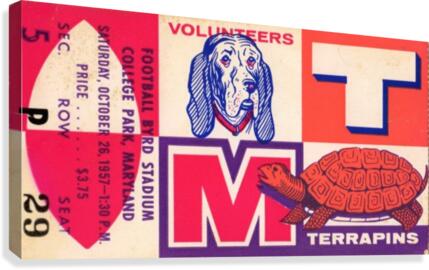1957 Tennessee Vols vs. Maryland Terps Canvas Print