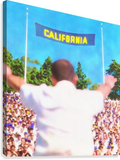 Football Watercolor Art_Vintage College Football Art Prints_Best Football Stadium Art_California Art Canvas Print