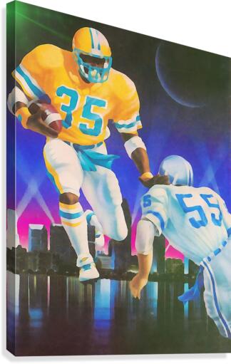 1980s Miami Orange Bowl Football Art Canvas Print