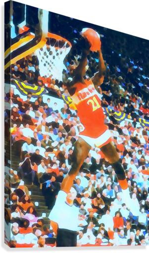 Dominique Wilkins Dunk Art Canvas Print