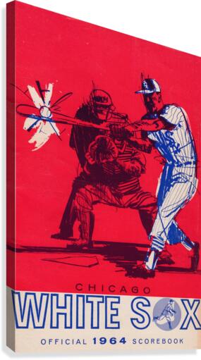1964 Chicago White Sox Scorecard Reproduction Baseball Art Print Canvas Print