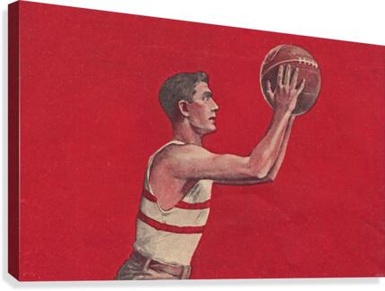 Vintage Basketball Art Poster (1921) Canvas Print