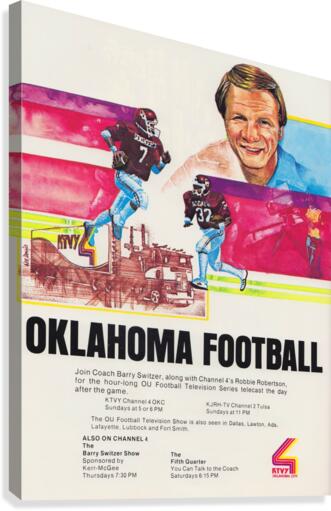 KTVY Channel 4 Oklahoma Football Playback Show Ad Canvas Print