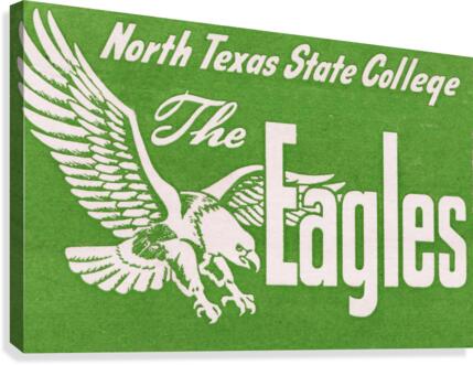 north texas state college unt eagles vintage poster college art collection Canvas Print