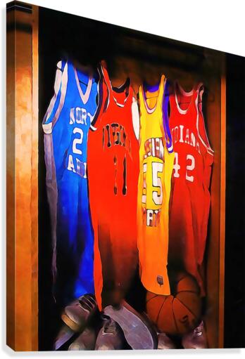 vintage basketball jerseys Canvas Print