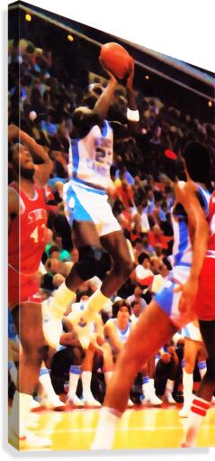 Michael Jordan North Carolina Jump Shot Canvas Print