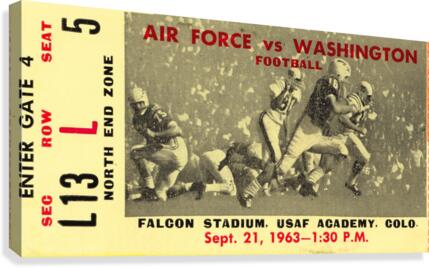 1963 Washington vs. Air Force  Canvas Print