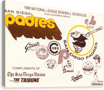 1980 san diego tribune padres schedule Canvas Print