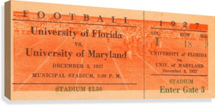 1927 Maryland Terrapins vs. Florida Gators Canvas Print