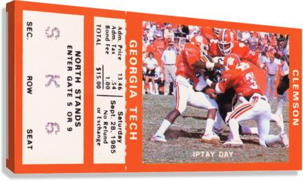 ticket retro remix sports art row one Canvas Print