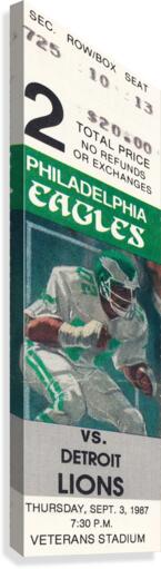 Philadelphia Eagles Ticket Stub Art Canvas Print
