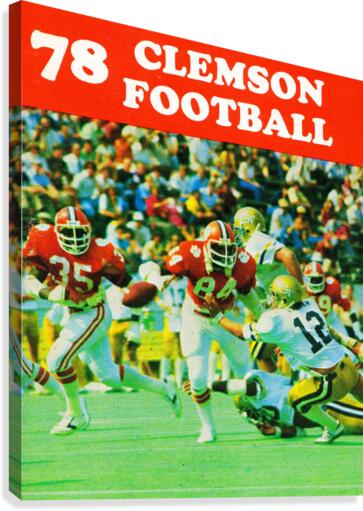 retro college football posters clemson tigers Canvas Print