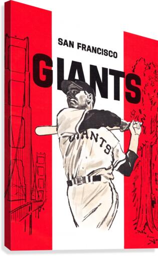 vintage san francisco giants white poster Canvas Print