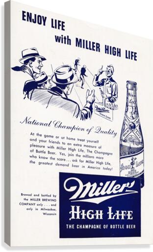 Vintage Miller High Life レトロ広告看板 Vintage Reproduction Poster Miller High Life Beer - Etsy Canada