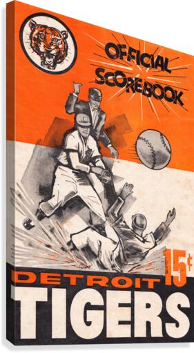 1962 Detroit Tigers Score Book Poster Canvas Print