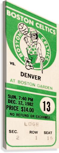1982 boston celtics ticket stub art Canvas Print