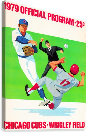 1979 chicago cubs wrigley field program Canvas Print