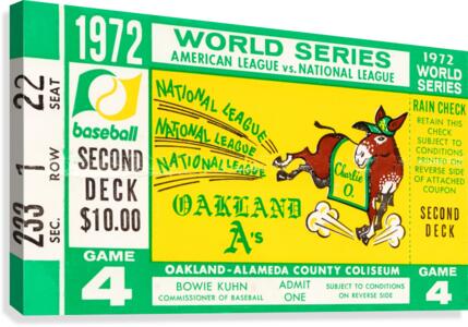 1972 world series oakland athletics Canvas Print