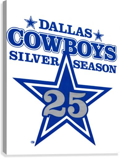 1984 dallas cowboys silver season art Canvas Print