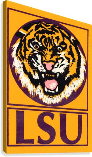 LSU Tigers Retro Eighties Art Print  Canvas Print