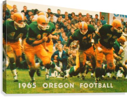1965 oregon duck football art Canvas Print