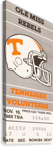1985 tennessee vols ole miss rebels ticket art knoxville Canvas Print