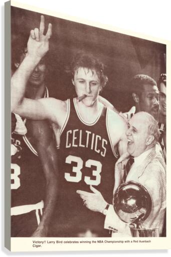 1981 Larry Bird Cigar Photo Wall Art Canvas Print