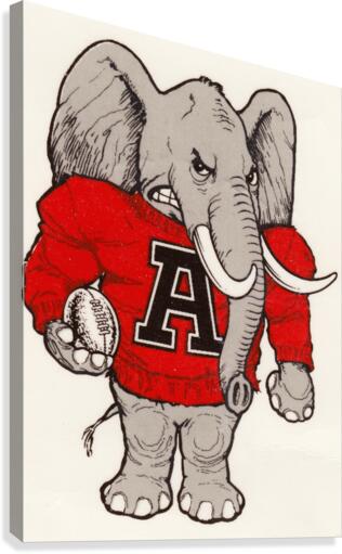 Vintage Alabama Football Art Canvas Print