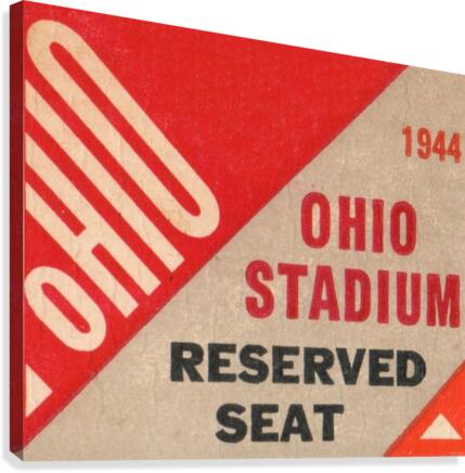 OhioStadiumReservedSeatOSUBuckeyesTicketStubArtPoster Canvas Print