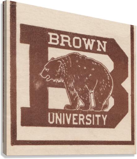 Vintage Brown University Art Canvas Print