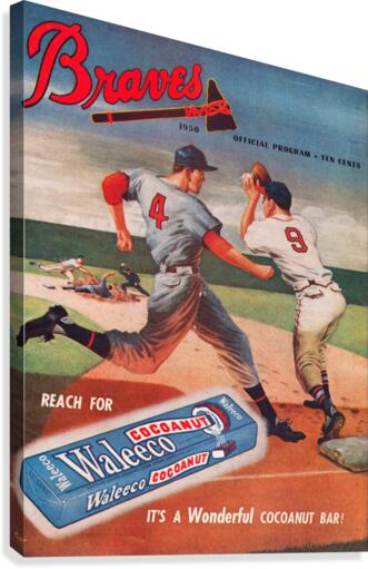 1950 Milwaukee Braves Art Canvas Print