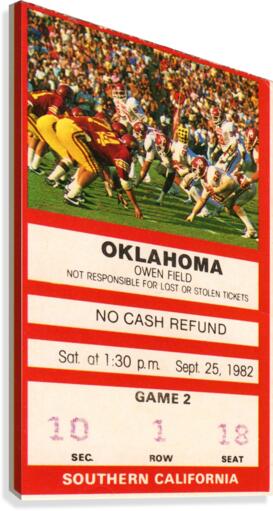 1982 USC vs. Oklahoma Remix Canvas Print