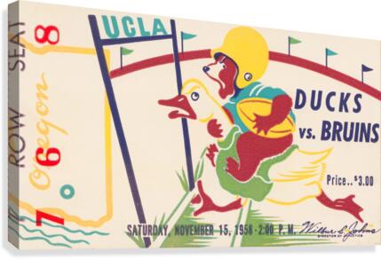 1958 Oregon vs. UCLA Canvas Print