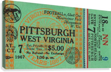 1967 West Virginia vs. Pitt Canvas Print