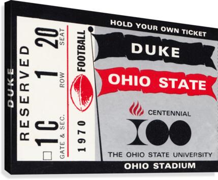 1970 Ohio State vs. Duke Canvas Print