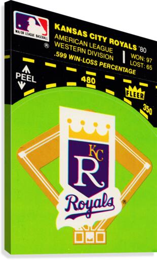 1981 kansas city royals fleer sticker prints Canvas Print