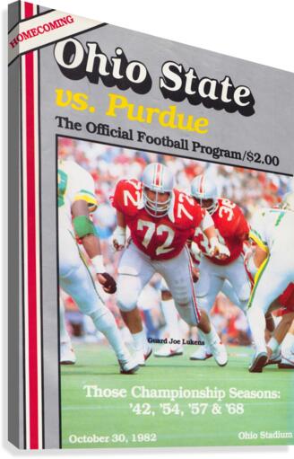 1982 Ohio State vs. Purdue Program Cover Art Canvas Print