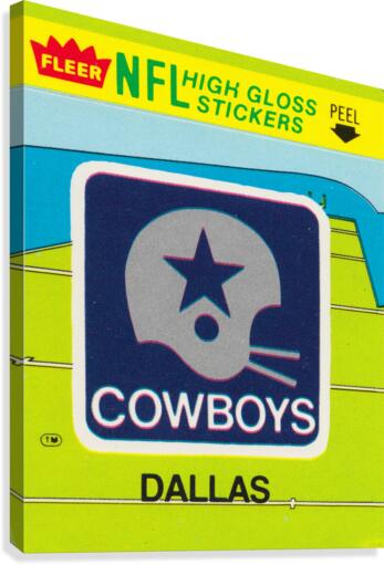 1981 Dallas Cowboys Fleer Decal Art Canvas Print