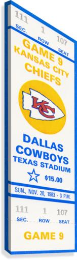 1983 Dallas Cowboys vs. Kansas City Canvas Print