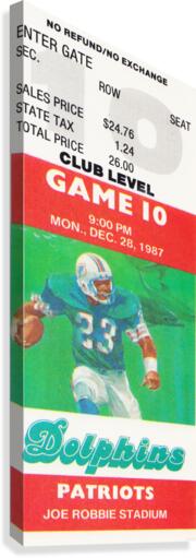 1987 Miami Dolphins vs. New England Canvas Print