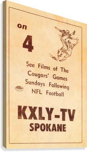 1962 kxly tv spokane football ad Canvas Print