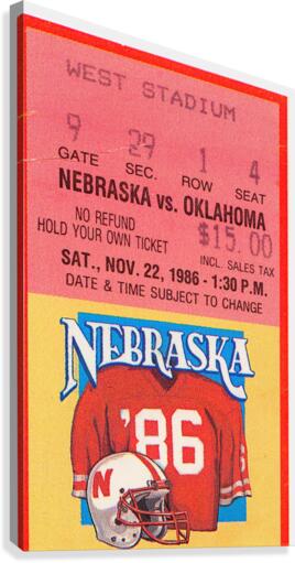 1986 Oklahoma vs. Nebraska Canvas Print