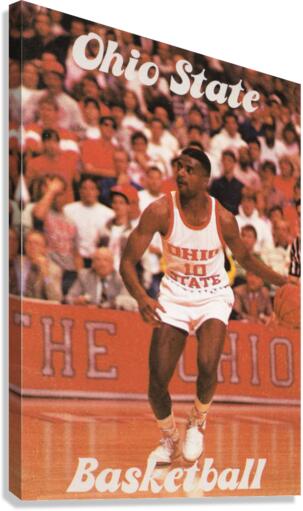 1987 Ohio State Basketball Poster Canvas Print