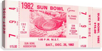 1982 Sun Bowl North Carolina Win Canvas Print