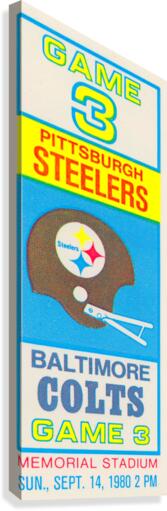 1980 Baltimore Colts vs. Pittsburgh Steelers Canvas Print