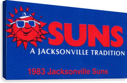 1983 Jacksonville Suns Baseball Art Canvas Print