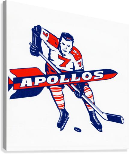 1965 Houston Apollos Hockey Logo Art Canvas Print